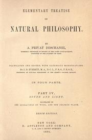 Cover of: Elementary treatise on natural philosophy