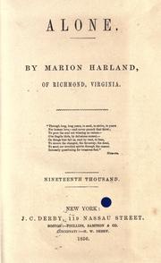 Cover of: Alone by Marion Harland