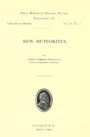 Cover of: New meteorites