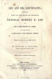 Cover of: The early life, campaigns, and public services of Robert E. Lee by Edward Alfred Pollard