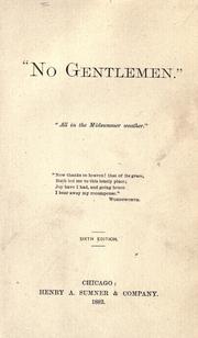 Cover of: "No gentlemen" ...