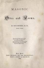 Cover of: Masonic odes and poems. by Morris, Robert