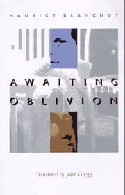 Cover of: Awaiting oblivion =: L'attente l'oubli