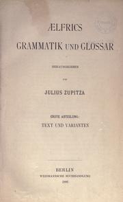 Cover of: Aelfrics Grammatik und Glossar