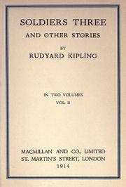 Cover of: Soldiers three, and other stories by Rudyard Kipling