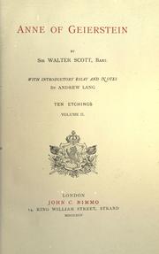 Cover of: Anne of Geierstein by Sir Walter Scott