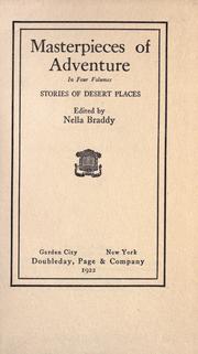Cover of: Masterpieces of adventure. by Nella Braddy Henney
