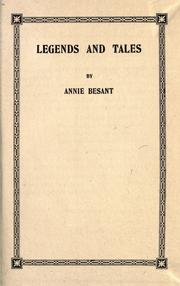 Cover of: Legends and Tales by Annie Wood Besant
