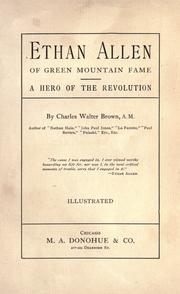 Cover of: Ethan Allen by Charles Walter Brown, Charles Walter Brown