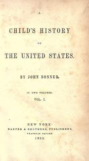 Cover of: child's history of the United States.