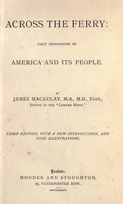 Cover of: Across the ferry by James Macaulay
