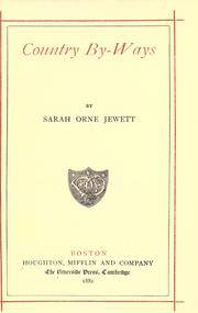 Cover of: Country by-ways. by Sarah Orne Jewett