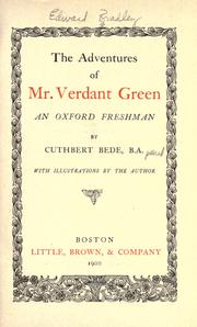 Cover of: The adventures of Mr. Verdant Green, an Oxford freshman: [novel]