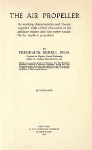 Cover of: The air propeller by Frederick Bedell, Frederick Bedell