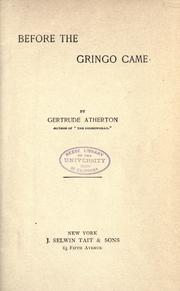 Cover of: Before the Gringo came.