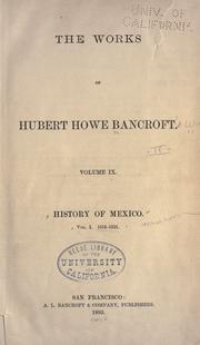 Cover of: History of Mexico by Hubert Howe Bancroft