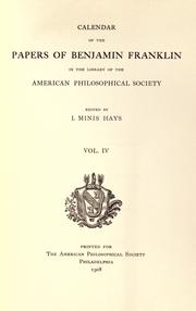 Cover of: The record of the celebration of the two hundredth anniversary of the birth of Benjamin Franklin by American Philosophical Society