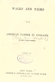 Cover of: Walks and talks of an American farmer in England by Frederick Law Olmsted, Sr.