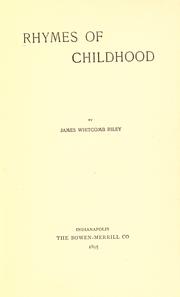 Cover of: Rhymes of childhood by James Whitcomb Riley