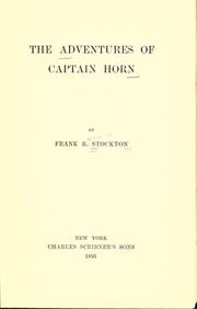 Cover of: The adventures of Captain Horn by T. H. White