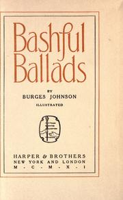 Cover of: Bashful ballads