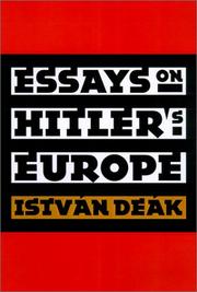 Cover of: Essays on Hitler's Europe by Istvan Deak, Istvan Deak