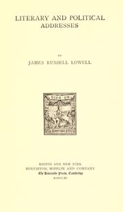 Cover of: Writings by James Russell Lowell