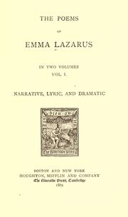 Cover of: The poems of Emma Lazarus by Emma Lazarus