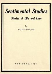 Cover of: Sentimental studies: stories of life and love