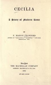 Cover of: Cecilia by Francis Marion Crawford