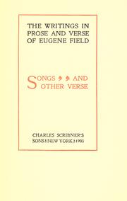 Cover of: The writings in prose and verse of Eugene Field. by Eugene Field