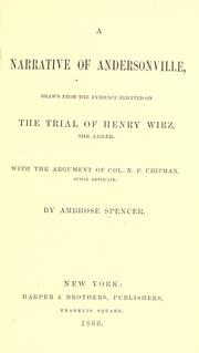Cover of: A narrative of Andersonville