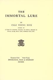 Cover of: The immortal lure