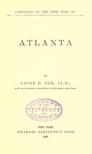 Cover of: Atlanta by Jacob D. Cox