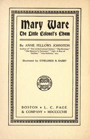 Cover of: Mary Ware: the Little Colonel's chum