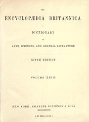 Cover of: The encyclopaedia britannica by 