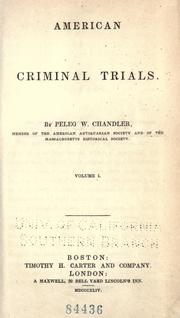 Cover of: American criminal trials.