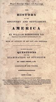 Cover of: The history of America. by William Robertson