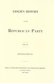 Cover of: History of the Republican party.