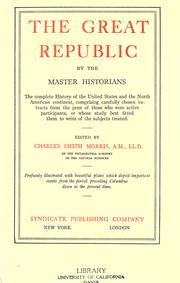Cover of: The great republic by Charles Morris