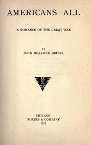 Cover of: Americans all: a romance of the great war