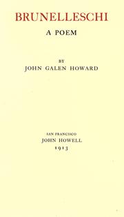 Cover of: Brunelleschi by John Galen Howard