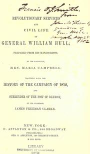 Cover of: Revolutionary services and civil life of General William Hull