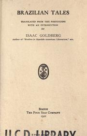 Cover of: Brazilian tales | Goldberg, Isaac