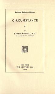 Cover of: [Works of S. Weir Mitchell]