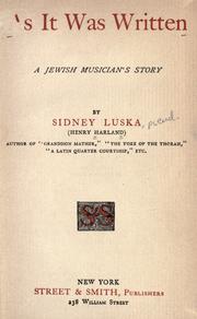 Cover of: As it was written: a Jewish musician's story