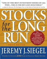 Cover of: Stocks for the Long Run  by Jeremy J. Siegel