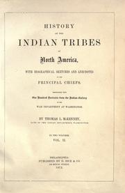 Cover of: History of the Indian tribes of North America by Thomas Loraine McKenney