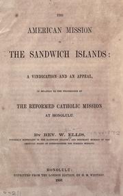 Cover of: The American mission in the Sandwich Islands by William Ellis