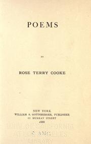 Cover of: Poems by Rose Terry Cooke